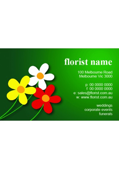 8 Flower Business Card